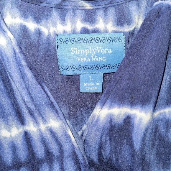 Simply Vera Vera Wang Sundress Tie Dye Blue  Large - Picture 4 of 15